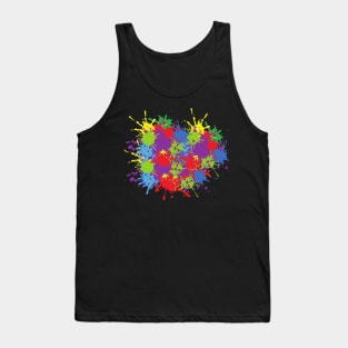 Art Colour Splash Colourful Colour Abstract Form Tank Top